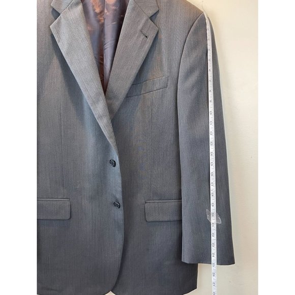 Joseph Abboud Men Suit Blazer Jacket Single Breasted 100% Wool Slate Blue SZ 44R - Picture 4 of 8